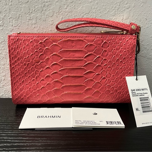 Brahmin Daisy FLAME ALL OVER SNAKE Genuine Leather NWT Rare & HTF